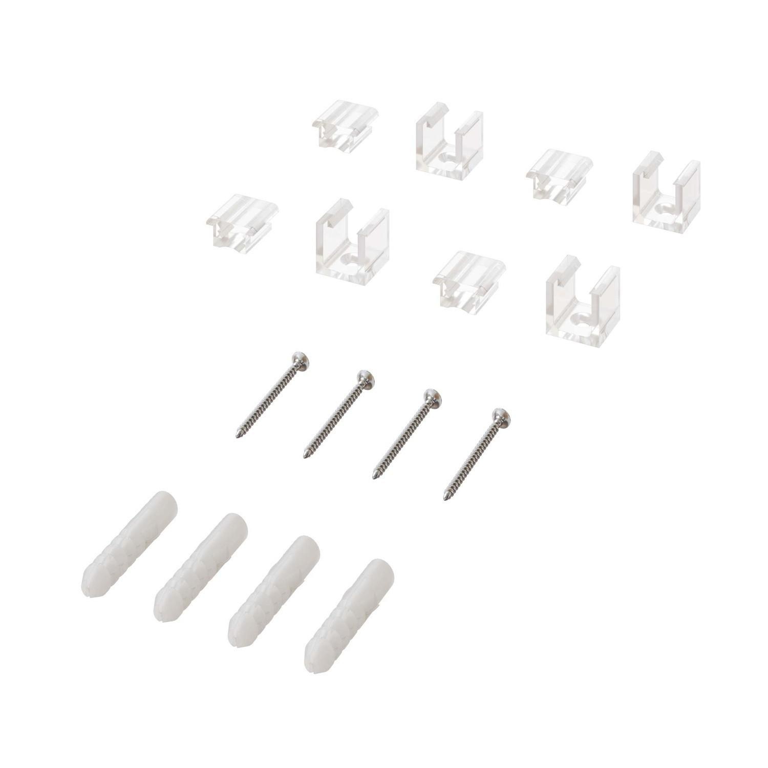 Cube mini wand kabelgeleider voor strijkijzersnoer transparant - set van 4 stuks