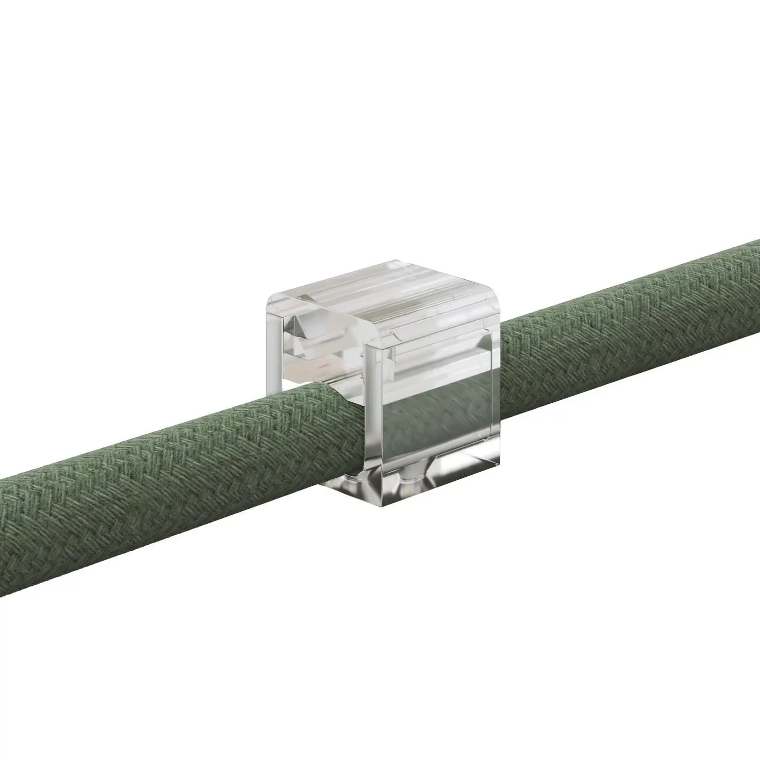 Cube mini wand kabelgeleider voor strijkijzersnoer transparant - set van 4 stuks