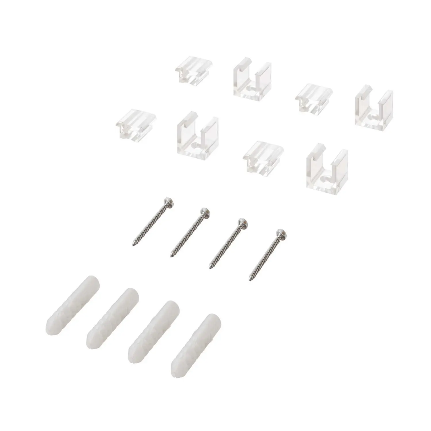 Cube mini wand kabelgeleider voor strijkijzersnoer transparant - set van 4 stuks