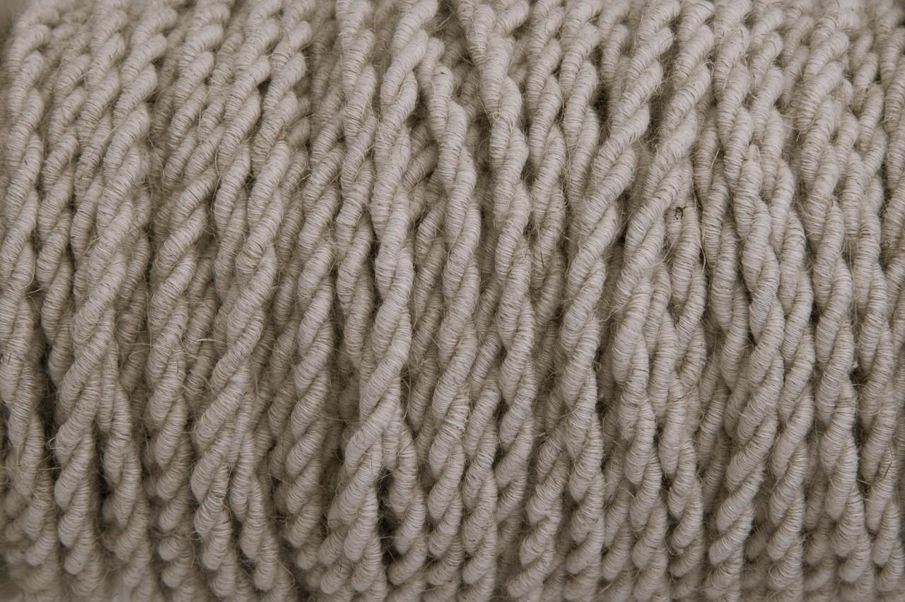 Donker linnen gedraaid strijkijzersnoer - 2 aderig