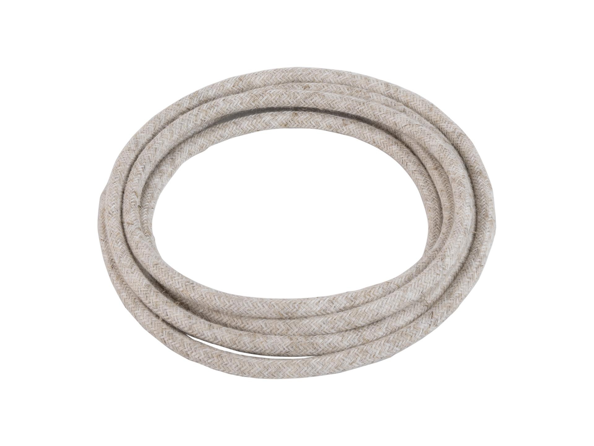 Donker linnen strijkijzersnoer - 2 aderig