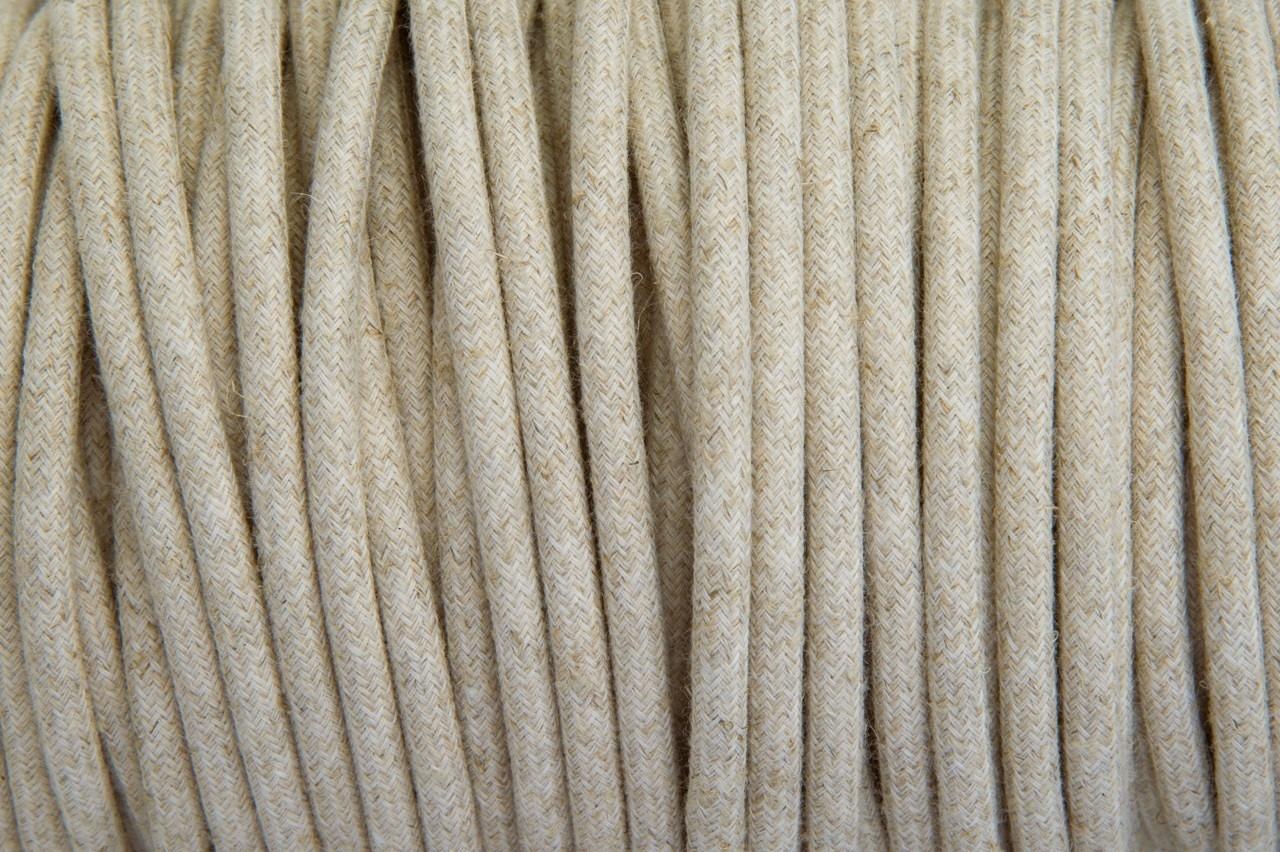 Donker linnen strijkijzersnoer - 2 aderig