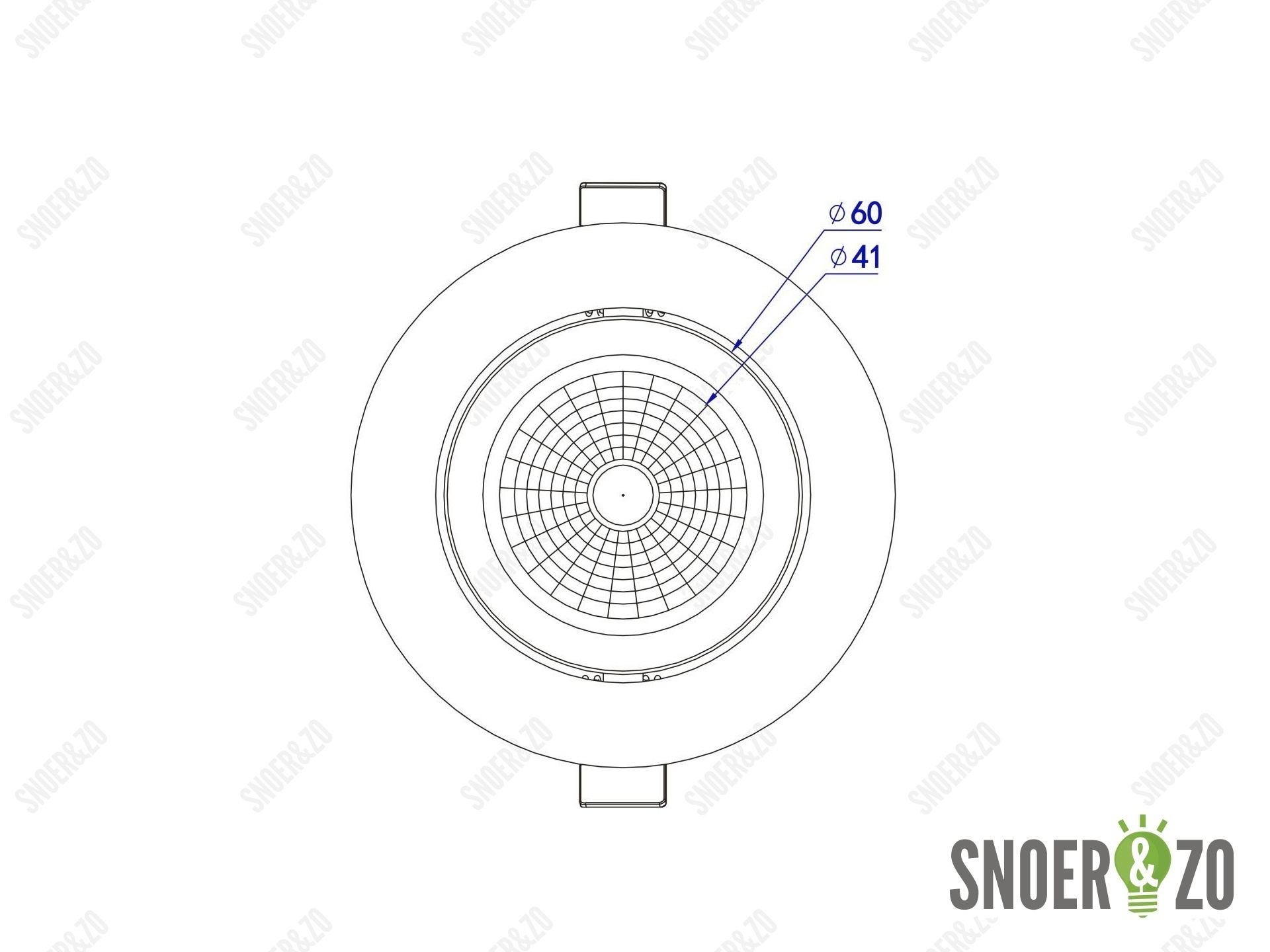 EcoDim dimbare led inbouwspot wit 2700K warm wit IP54  - 85 mm