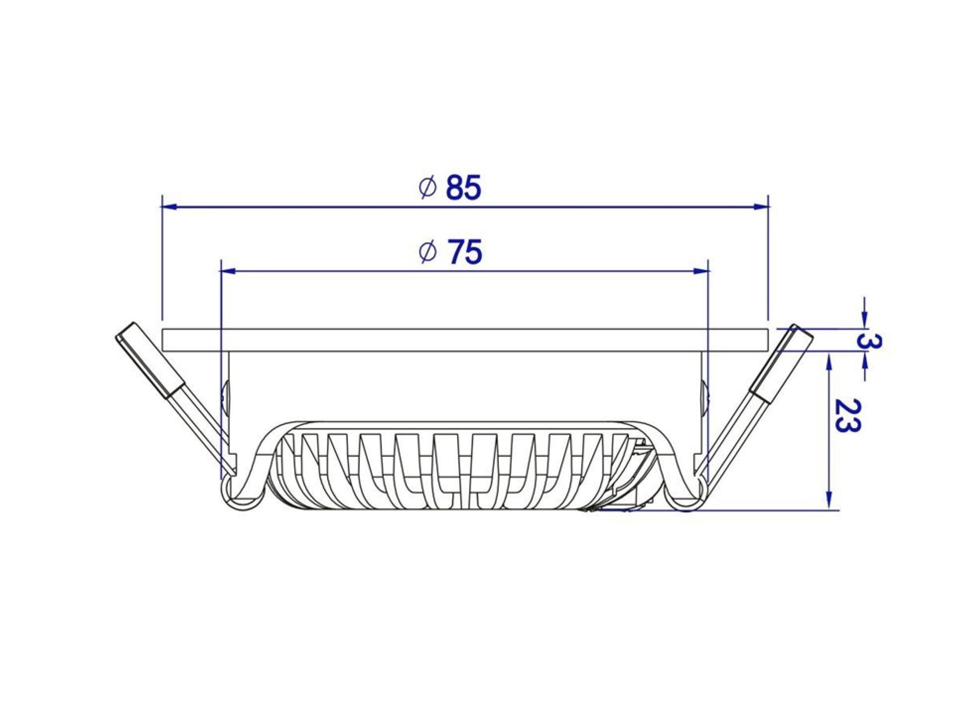 EcoDim dimbare led inbouwspot wit - 2700K warm wit - IP54 - Ø 85mm