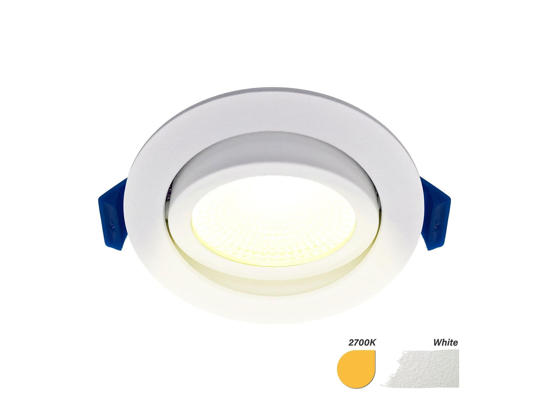EcoDim dimbare led inbouwspot wit - 2700K warm wit - IP54 - Ø 85mm