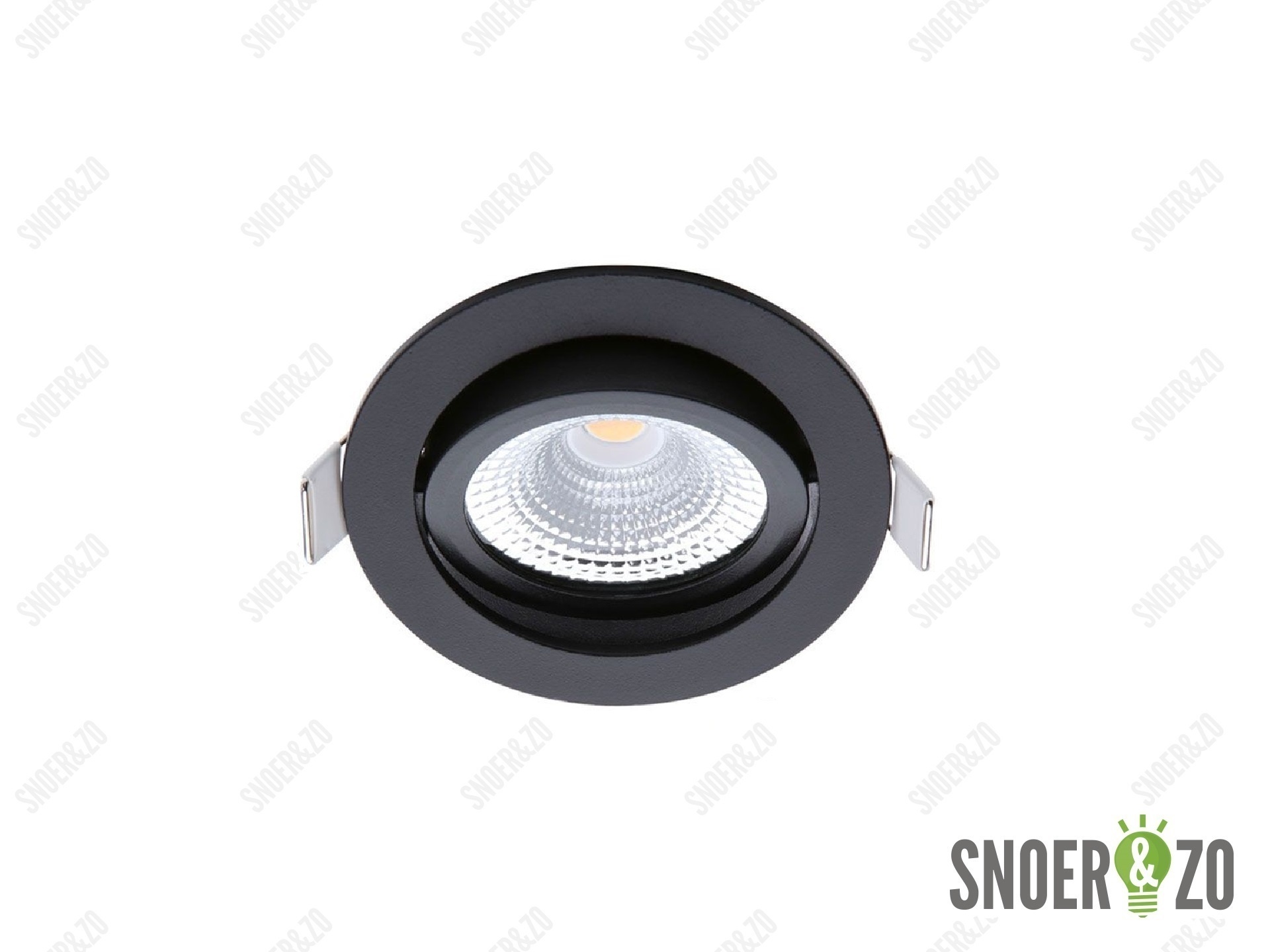 EcoDim dimbare led inbouwspot zwart - 2700K warm wit - IP54 - Ø 85mm