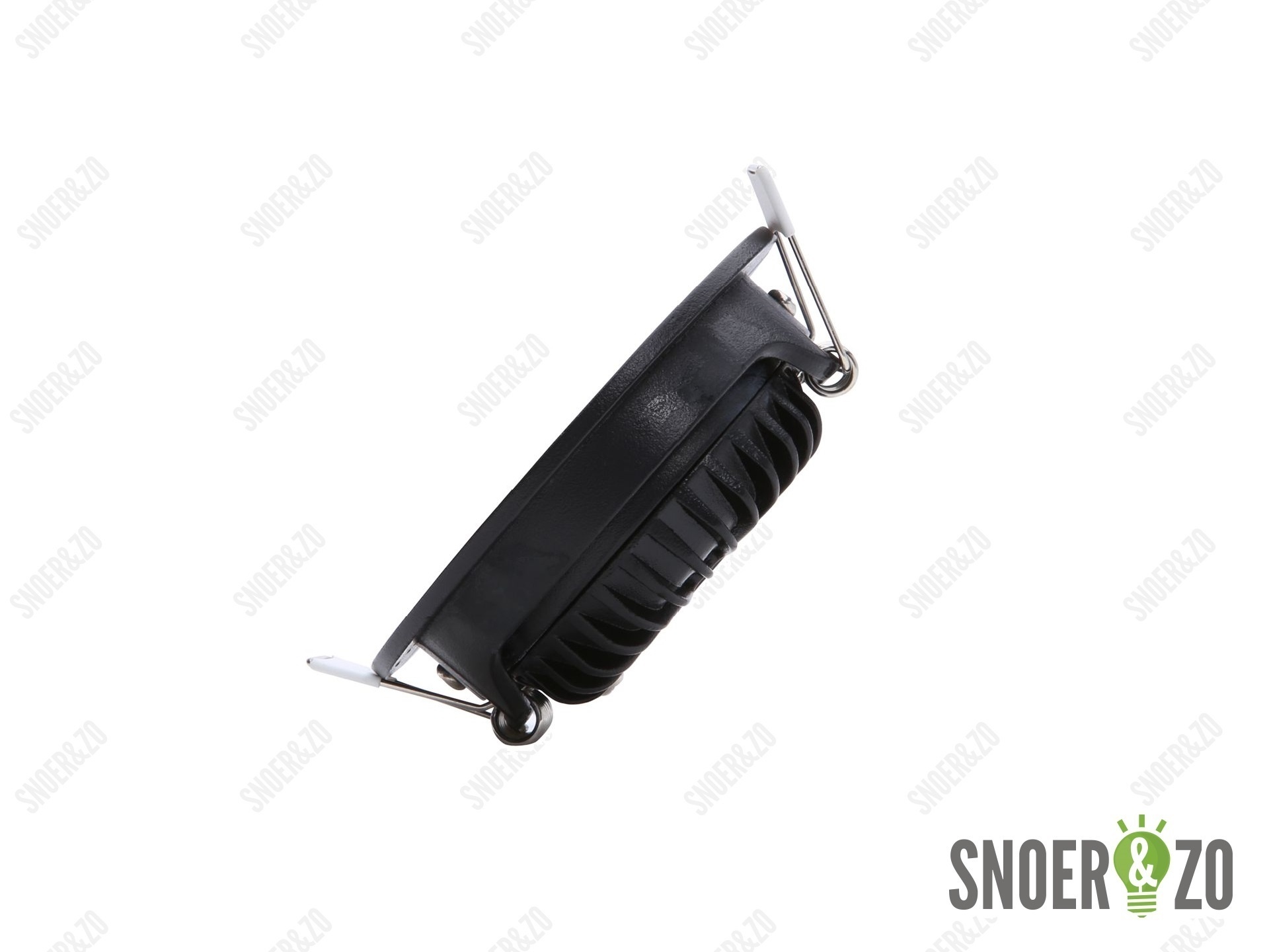 EcoDim dimbare led inbouwspot zwart - 2700K warm wit - IP54 - Ø 85mm