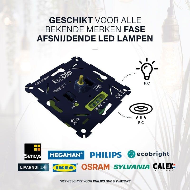EcoDim LED dimmer inbouw 0-150W (RC) - ECO-DIM.04