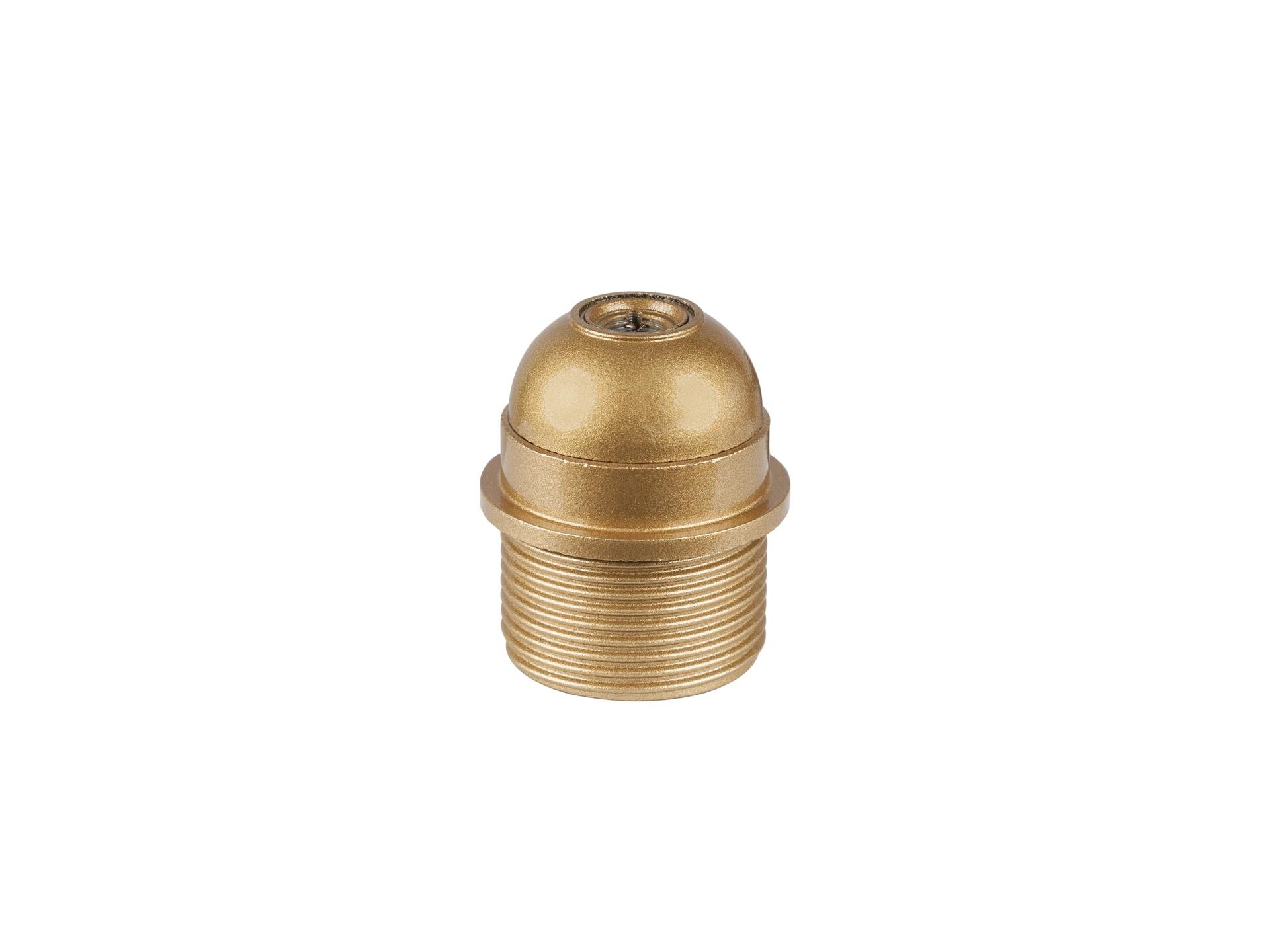 Fitting E27 bakeliet goud verhoogd