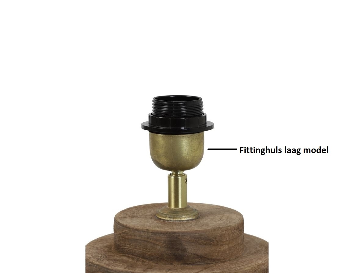 Fittinghuls E27 brons laag model