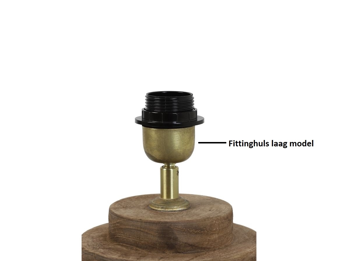 Fittinghuls E27 echt messing laag model