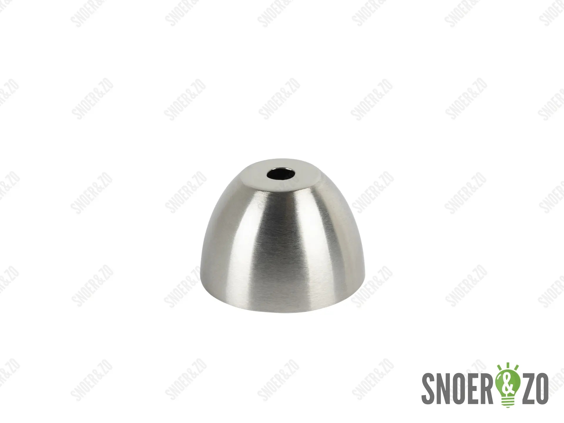 Fittinghuls E27 geborsteld nikkel ( RVS look ) tuit model