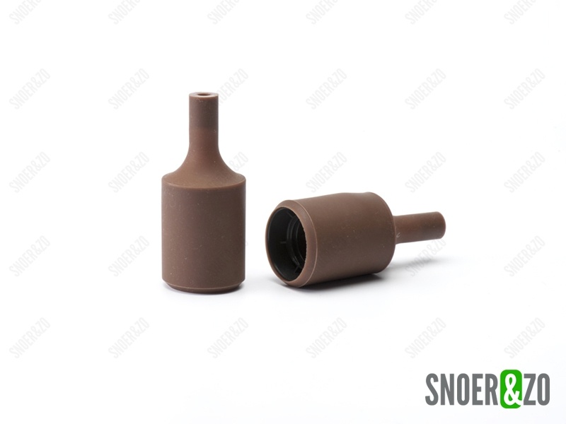 Fittinghuls siliconen cilinder bruin E27