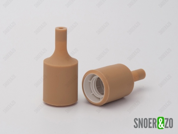 Fittinghuls siliconen cilinder bruinbeige E27