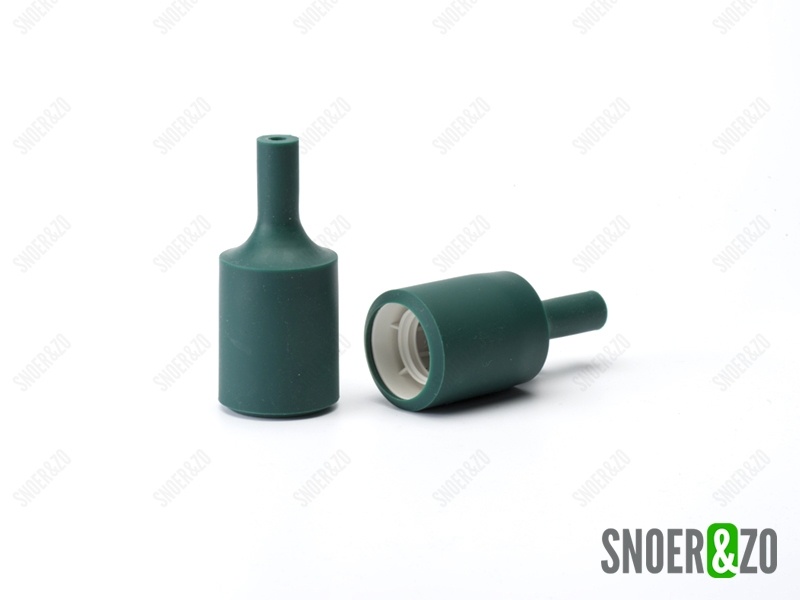 Fittinghuls siliconen cilinder donkergroen E27 Fittinghuls siliconen cilinder donkergroen E27