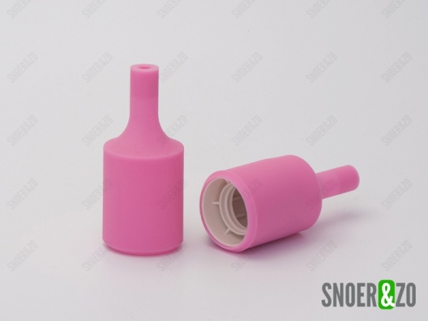 Fittinghuls siliconen cilinder roze E27