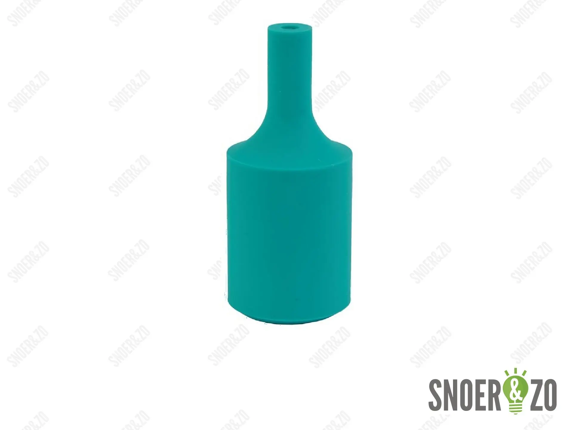 Fittinghuls siliconen cilinder turqoise E27