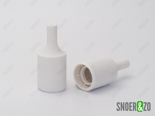 Fittinghuls siliconen cilinder wit E27