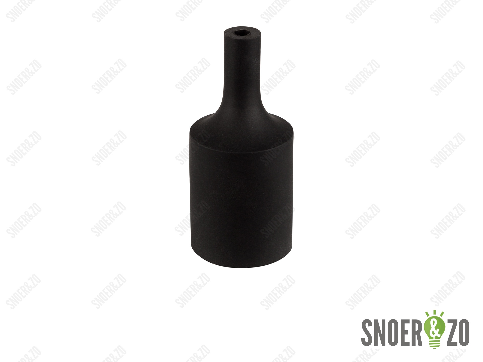 Fittinghuls siliconen cilinder zwart E27 Fittinghuls siliconen cilinder zwart E27