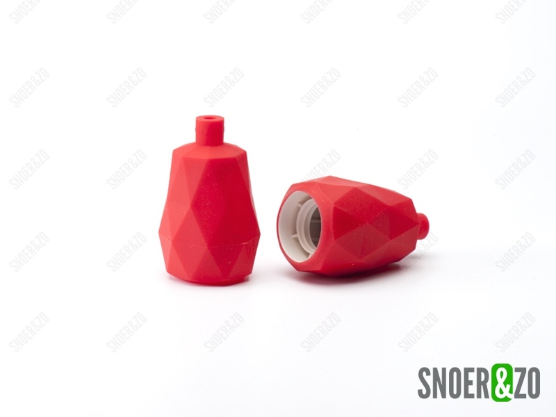 Fittinghuls siliconen facet rood E27