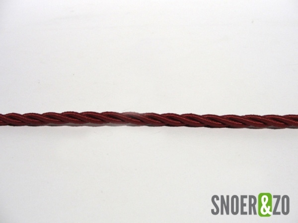 Gedraaid stofsnoer bordeaux rood