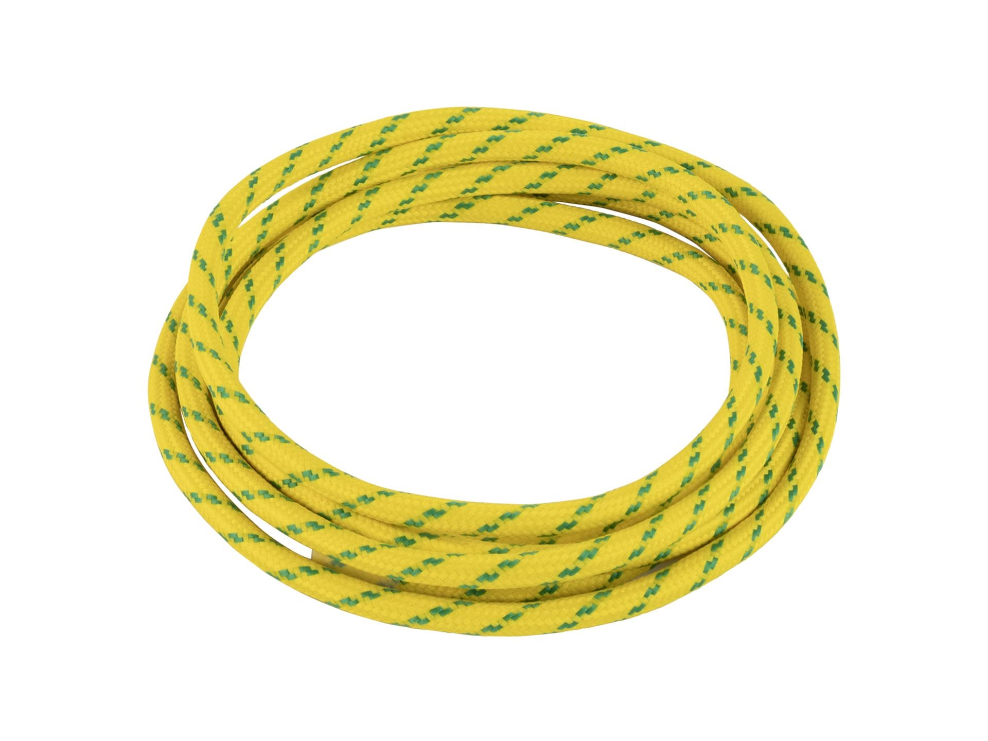 Geel met groen strijkijzersnoer - flex motief - 2 aderig