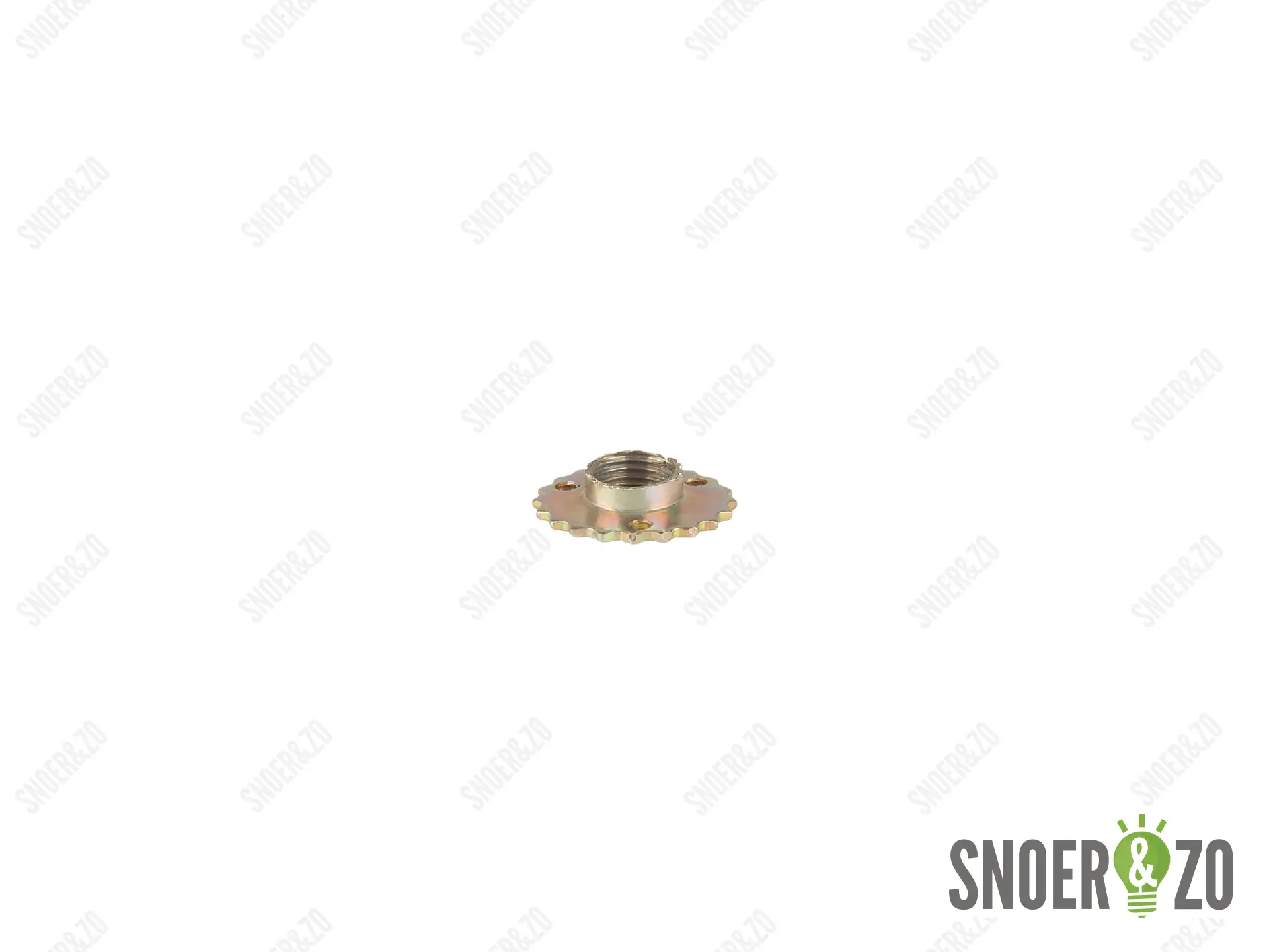 Gekartelde ring binnendraad met kraag M10X1