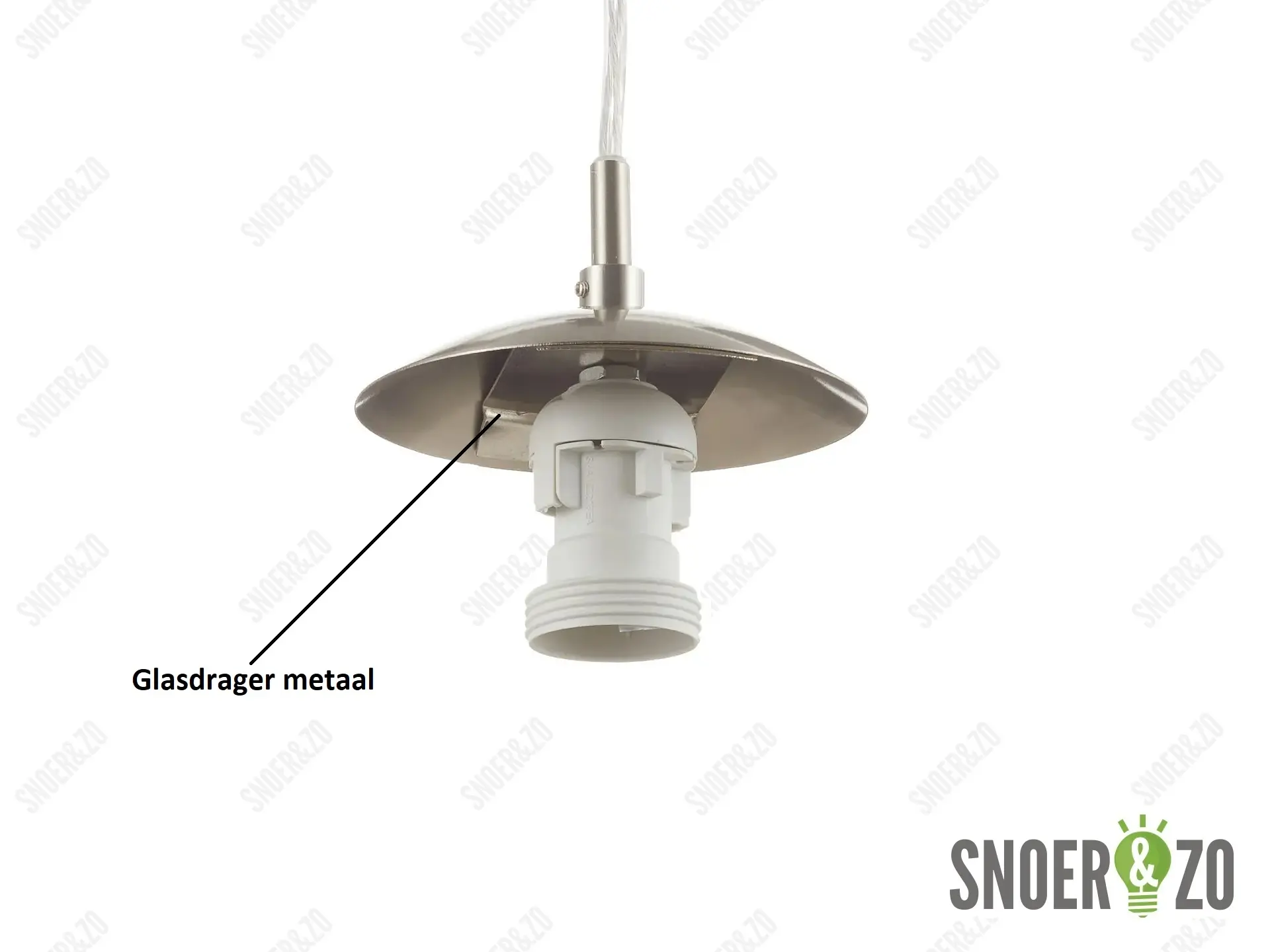 Glasdrager metaal 12 cm