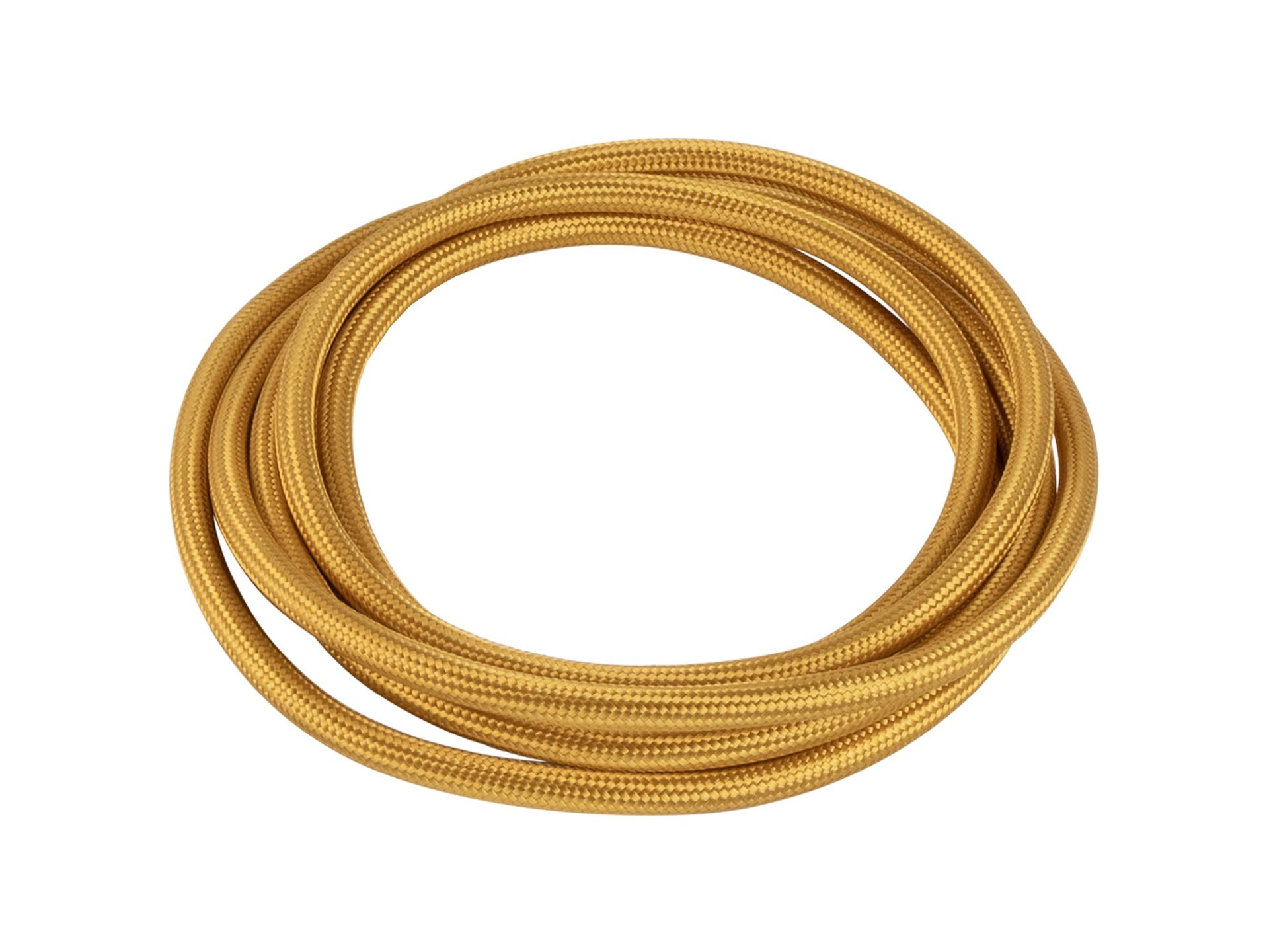 Goud glimmend strijkijzersnoer - 2 aderig