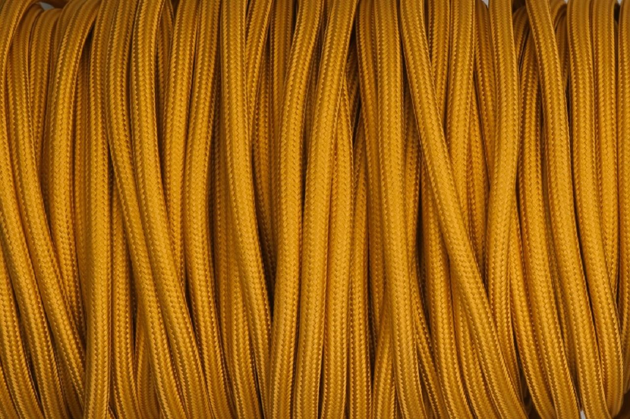 Goud glimmend strijkijzersnoer - 2 aderig