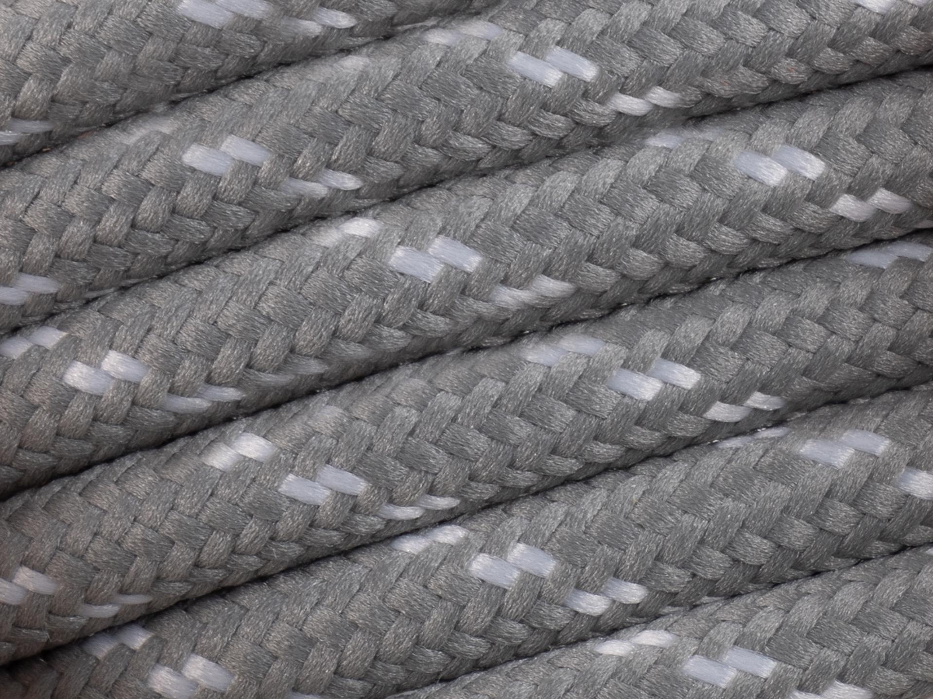 Grijs met wit strijkijzersnoer - flex motief - 2 aderig