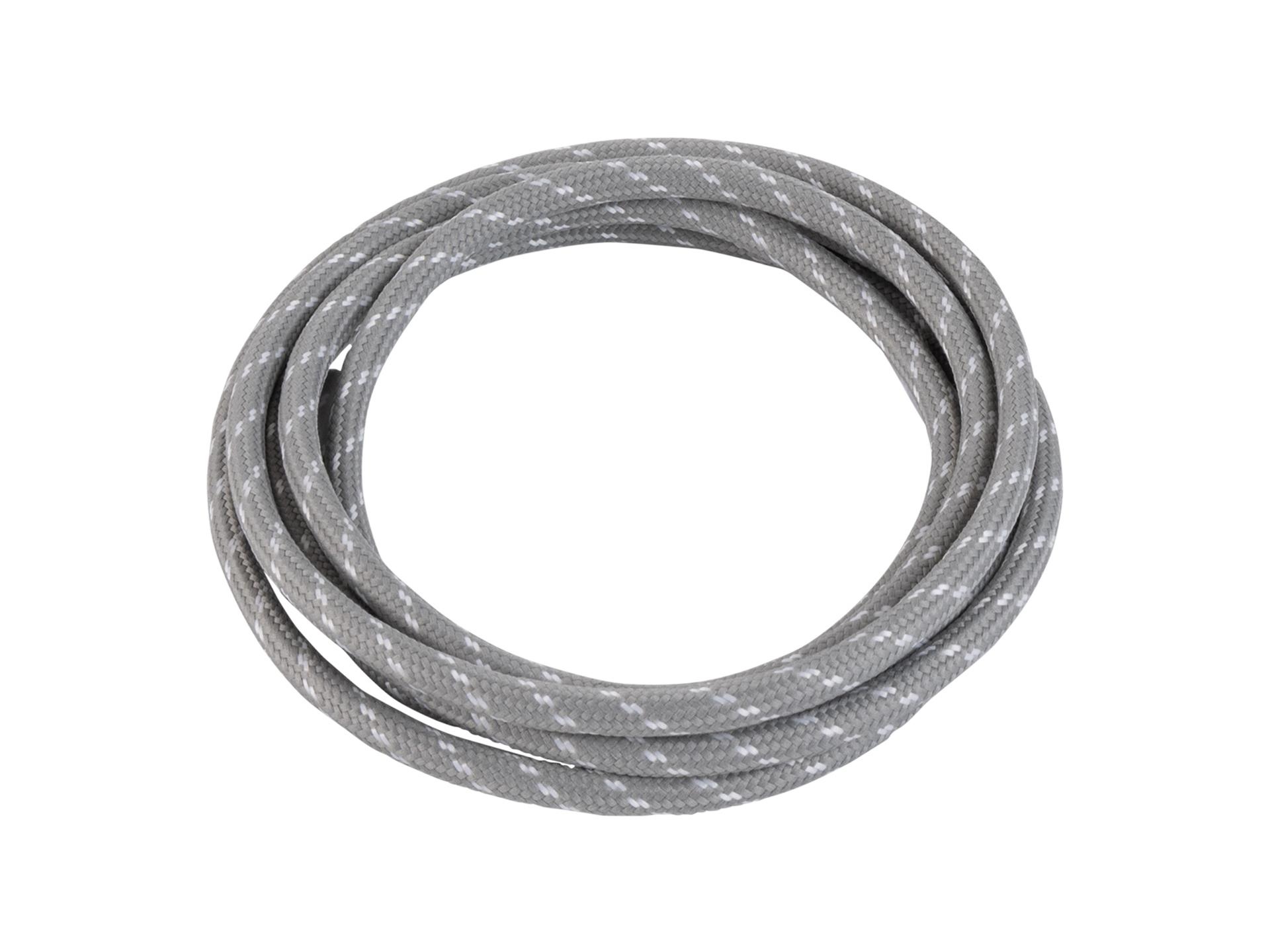 Grijs met wit strijkijzersnoer - flex motief - 2 aderig