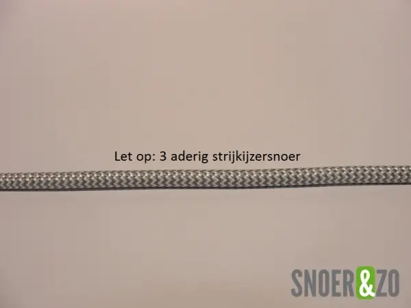 Grijs-wit strijkijzersnoer - 3 aderig