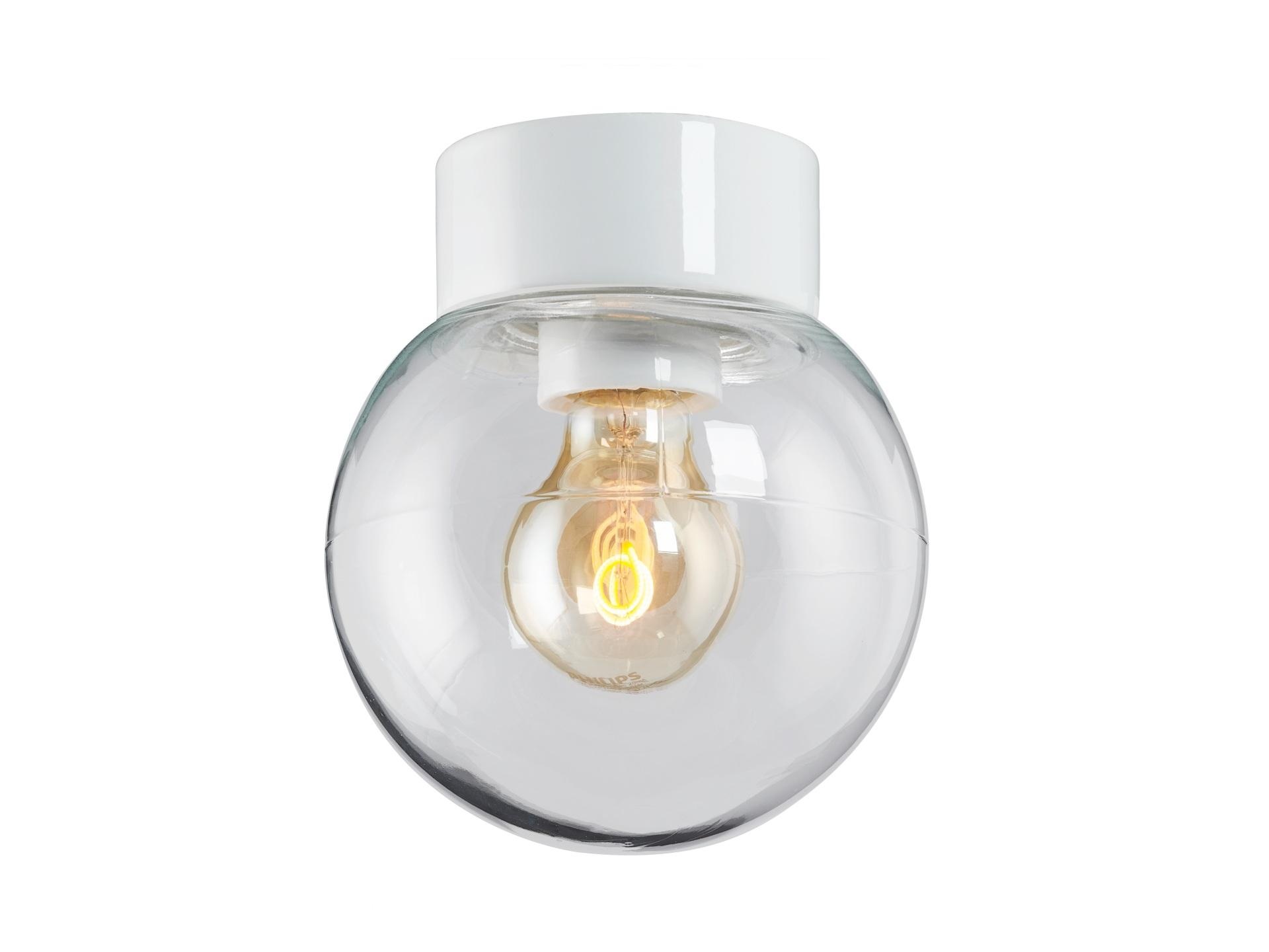 Ifö Electric Classic Globe 150 plafondlamp porselein wit - helder glas - E27