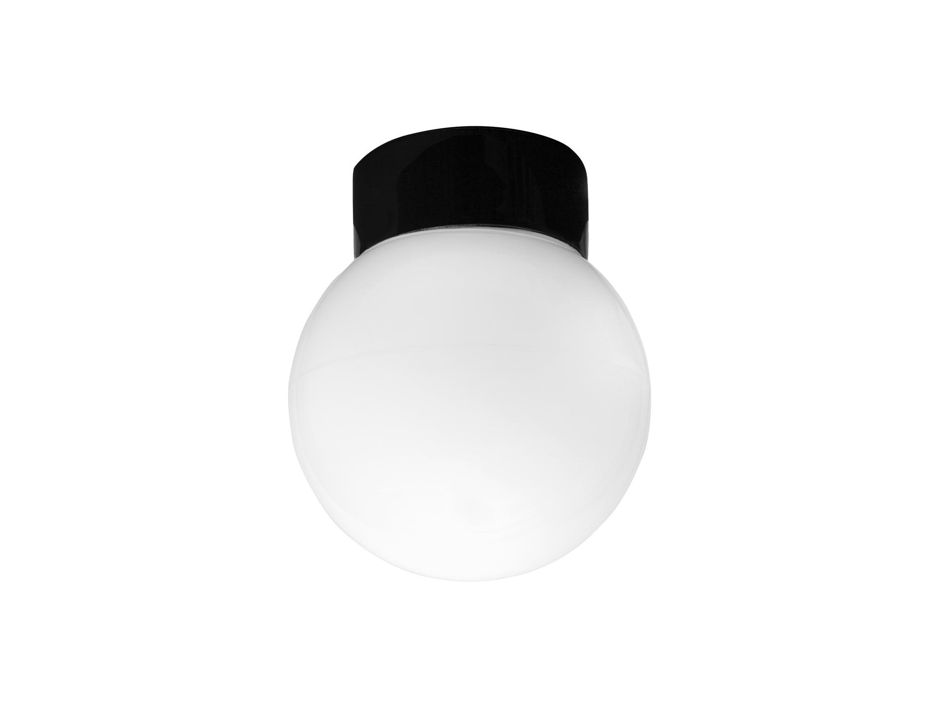 Ifö Electric Classic Globe 150 plafondlamp porselein zwart - opaal glas - E27