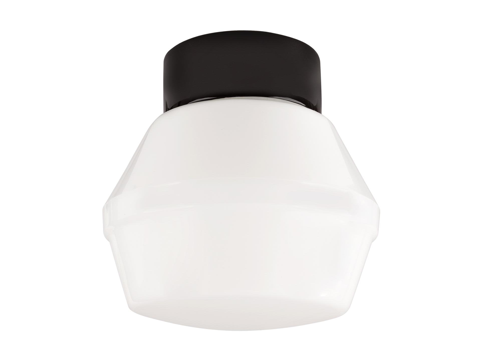 Ifö Electric Classic Retro plafondlamp porselein zwart - opaal glas - E27 Ifö Electric Classic Retro plafondlamp porselein zwart - opaal glas - E27