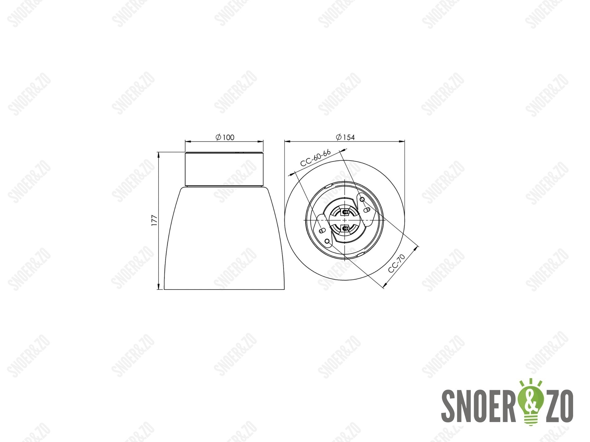 Ifö Electric plafondlamp open klara porselein wit helder glas E27