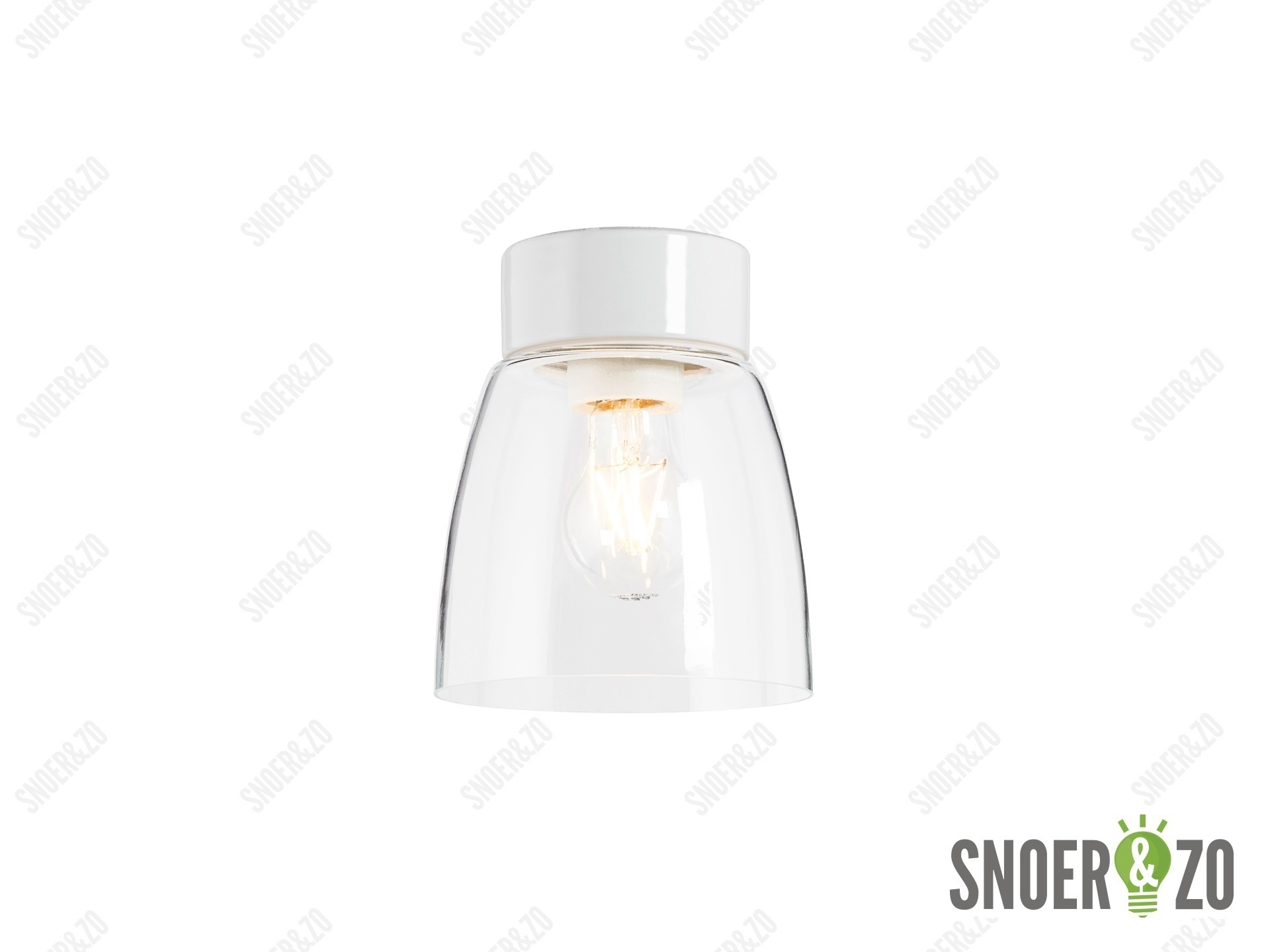 Ifö Electric plafondlamp open klara porselein wit helder glas E27
