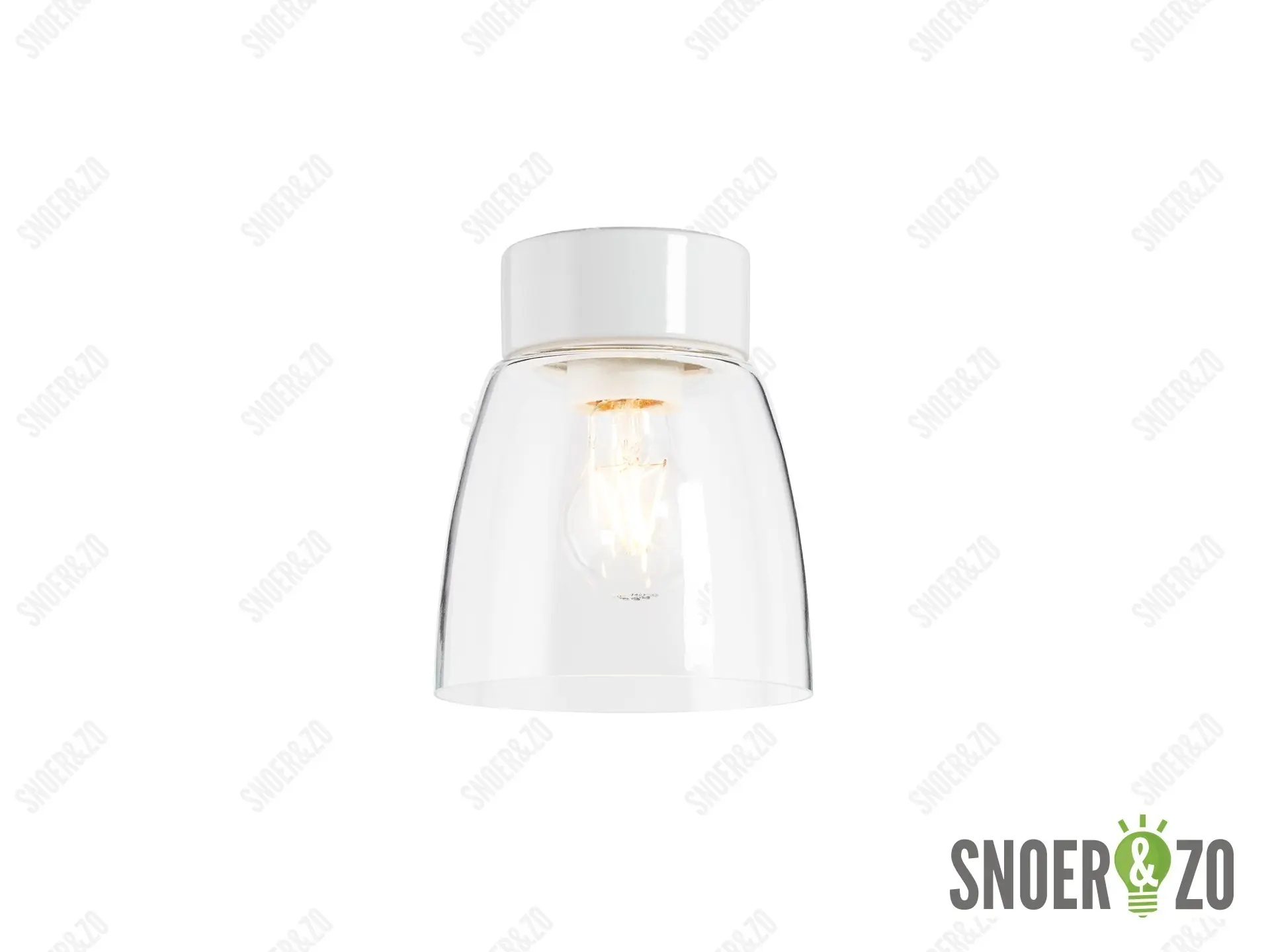 Ifö Electric plafondlamp open klara porselein wit helder glas E27