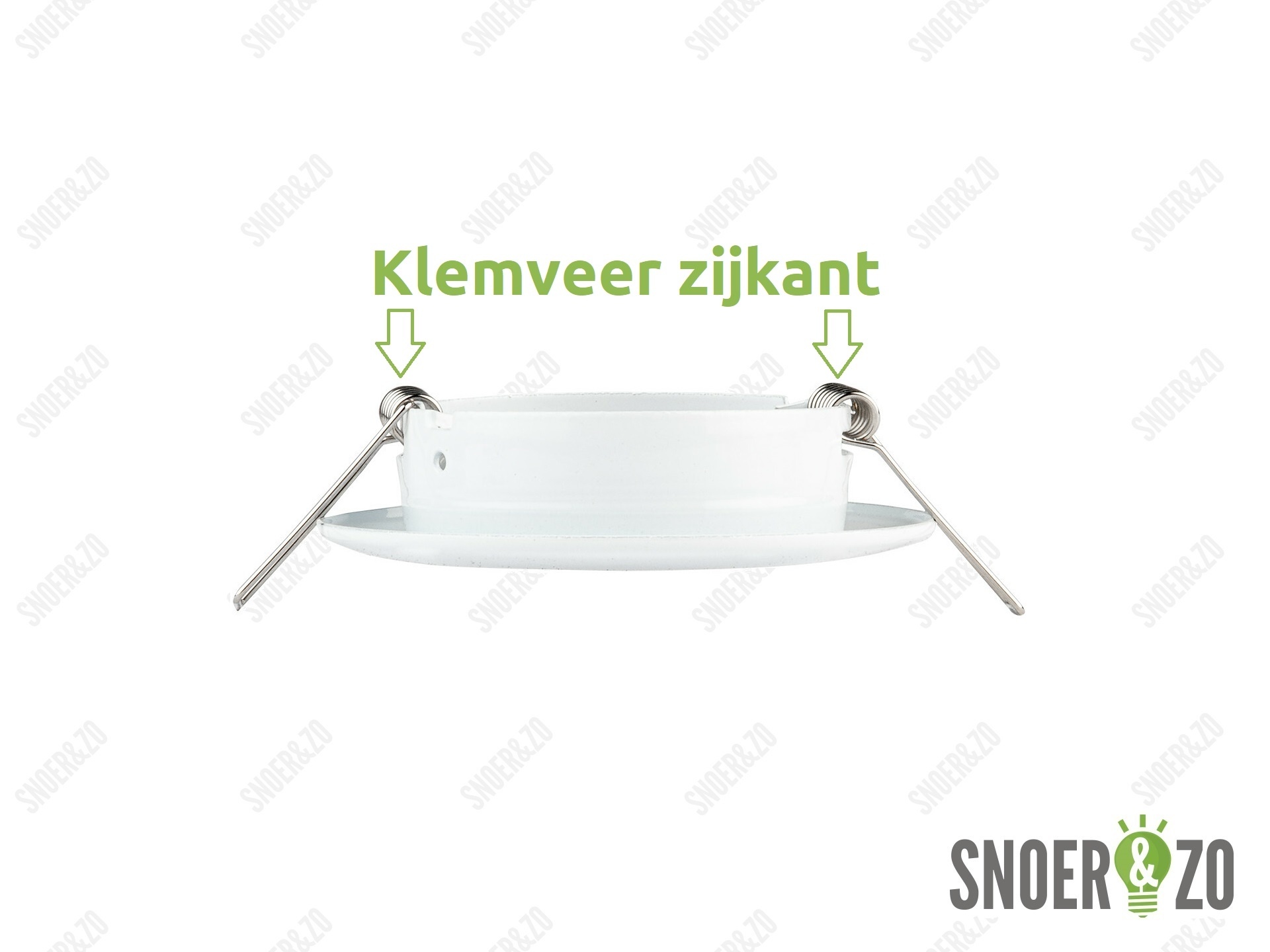 Inbouwspot klemveer zijkant