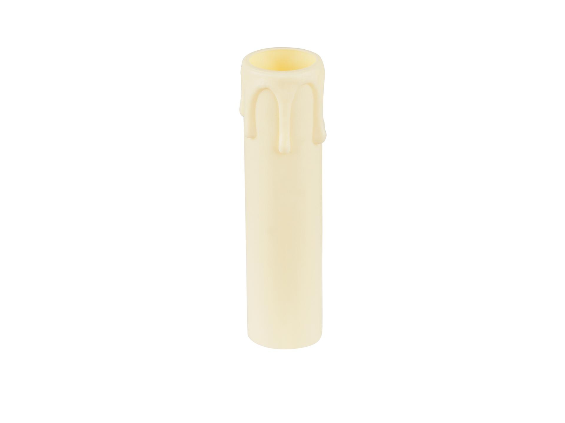 Kaarshuls E14 beige met druppeleffect - 10 cm