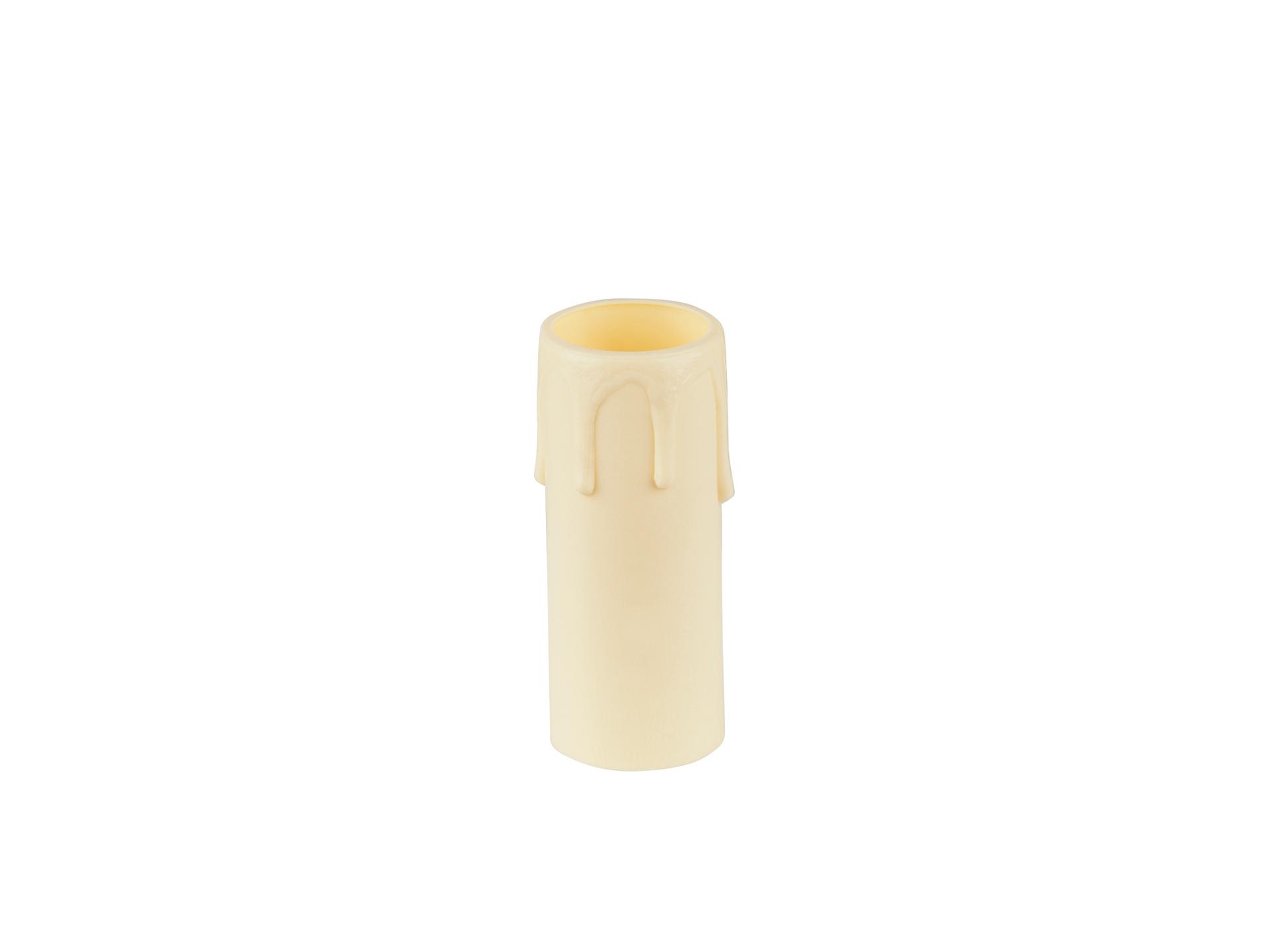 Kaarshuls E14 beige met druppeleffect - 6.5 cm