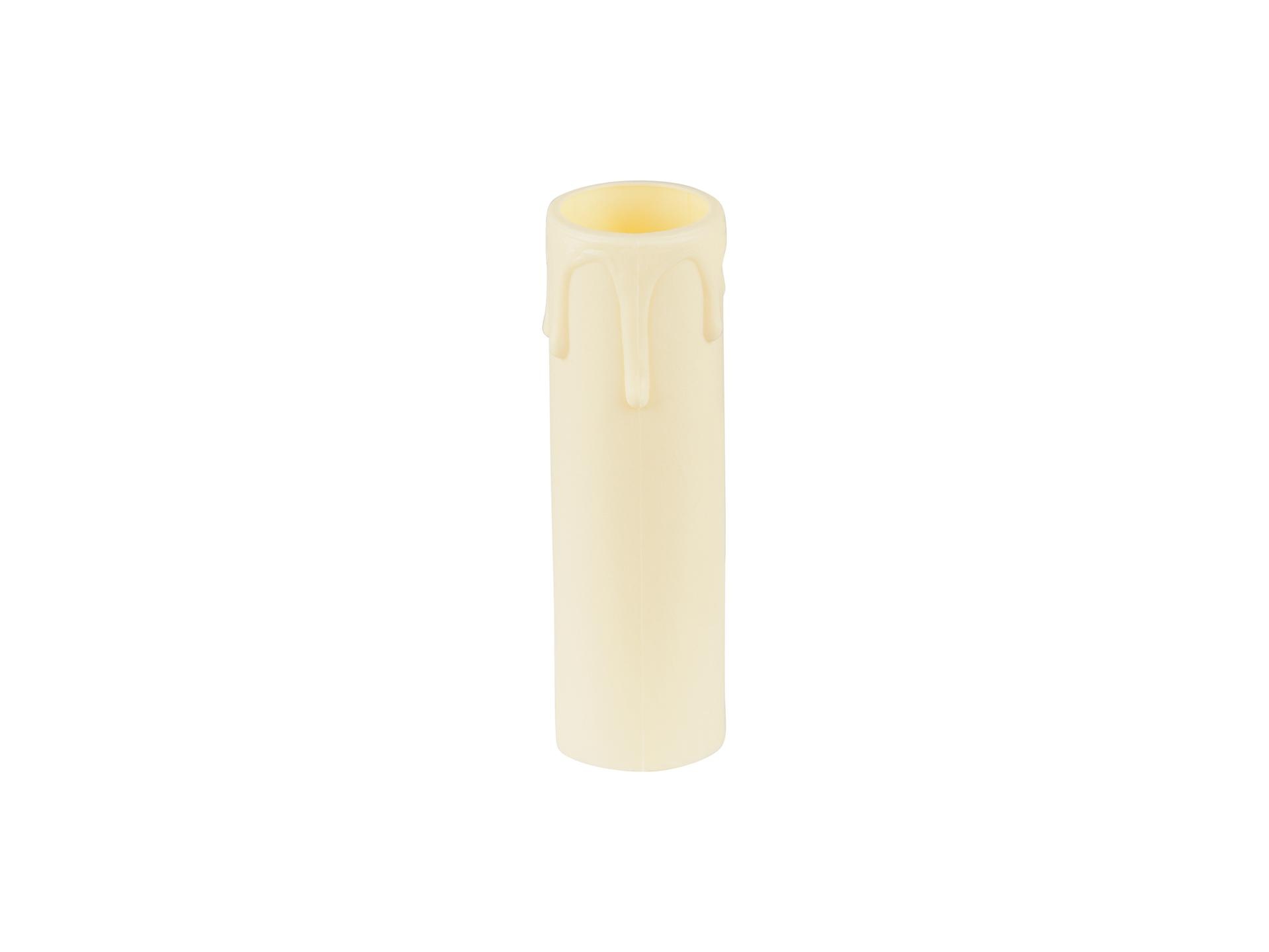 Kaarshuls E14 beige met druppeleffect - 8.5 cm