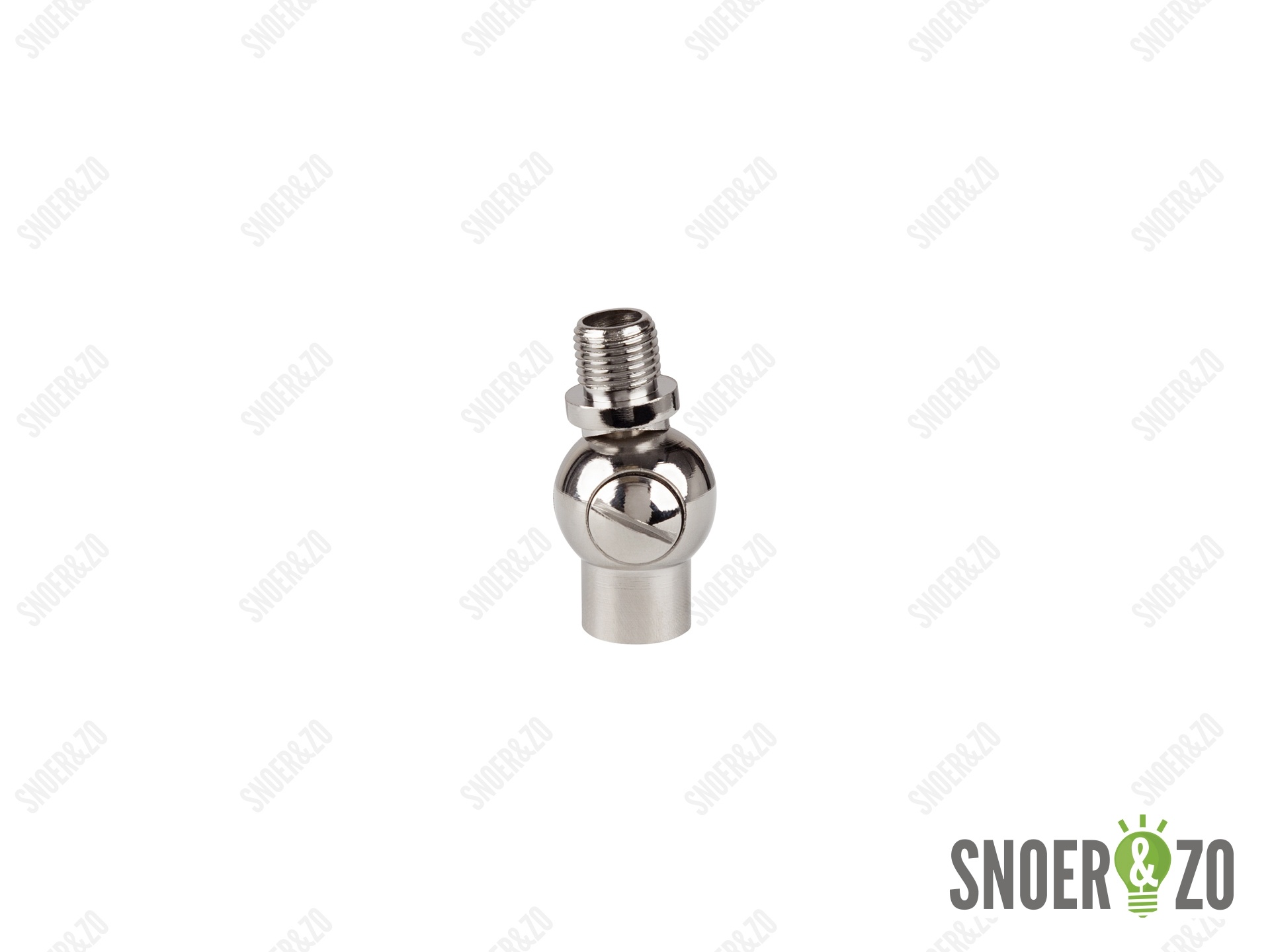 Kniegewricht chroom met schroef - binnendraad - buitendraad Kniegewricht chroom met schroef - binnendraad - buitendraad