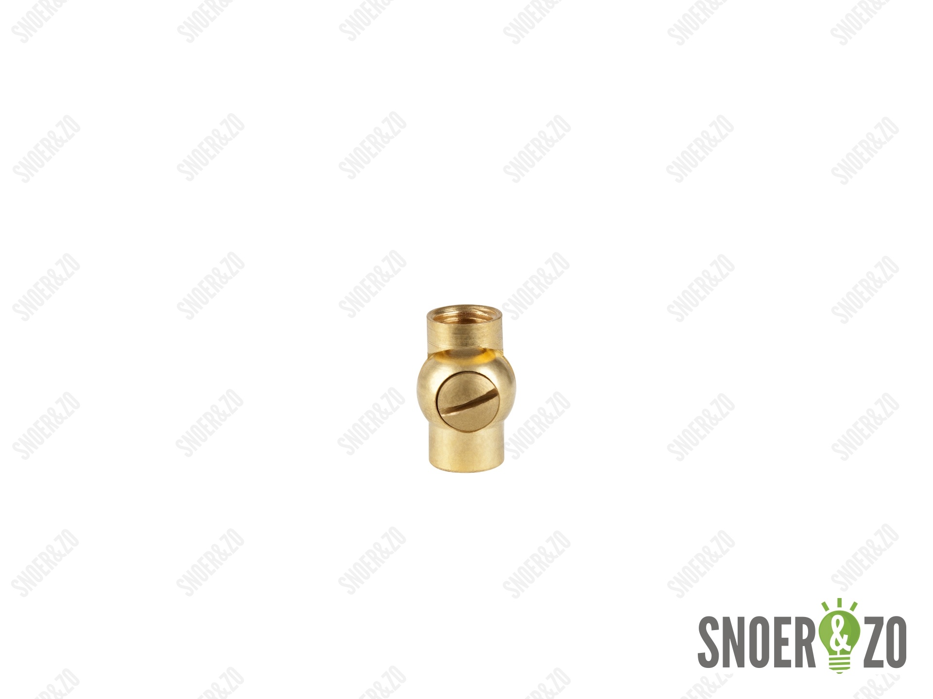 Kniegewricht messing klein met schroef - binnendraad - binnendraad Kniegewricht messing klein met schroef - binnendraad - binnendraad