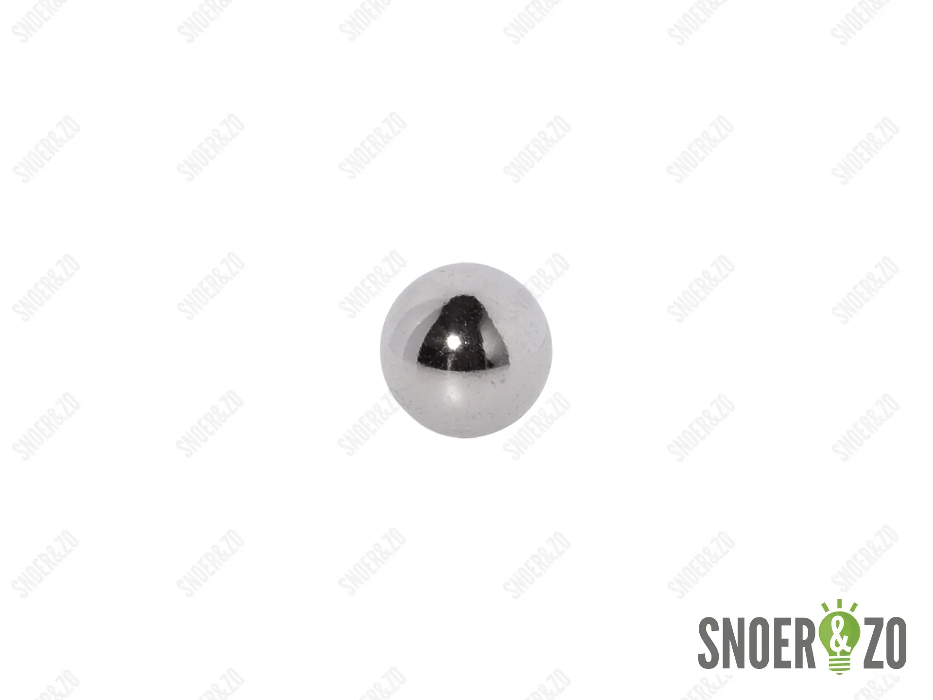 Kogel chroom 25 mm met 1 gat binnendraad M10X1