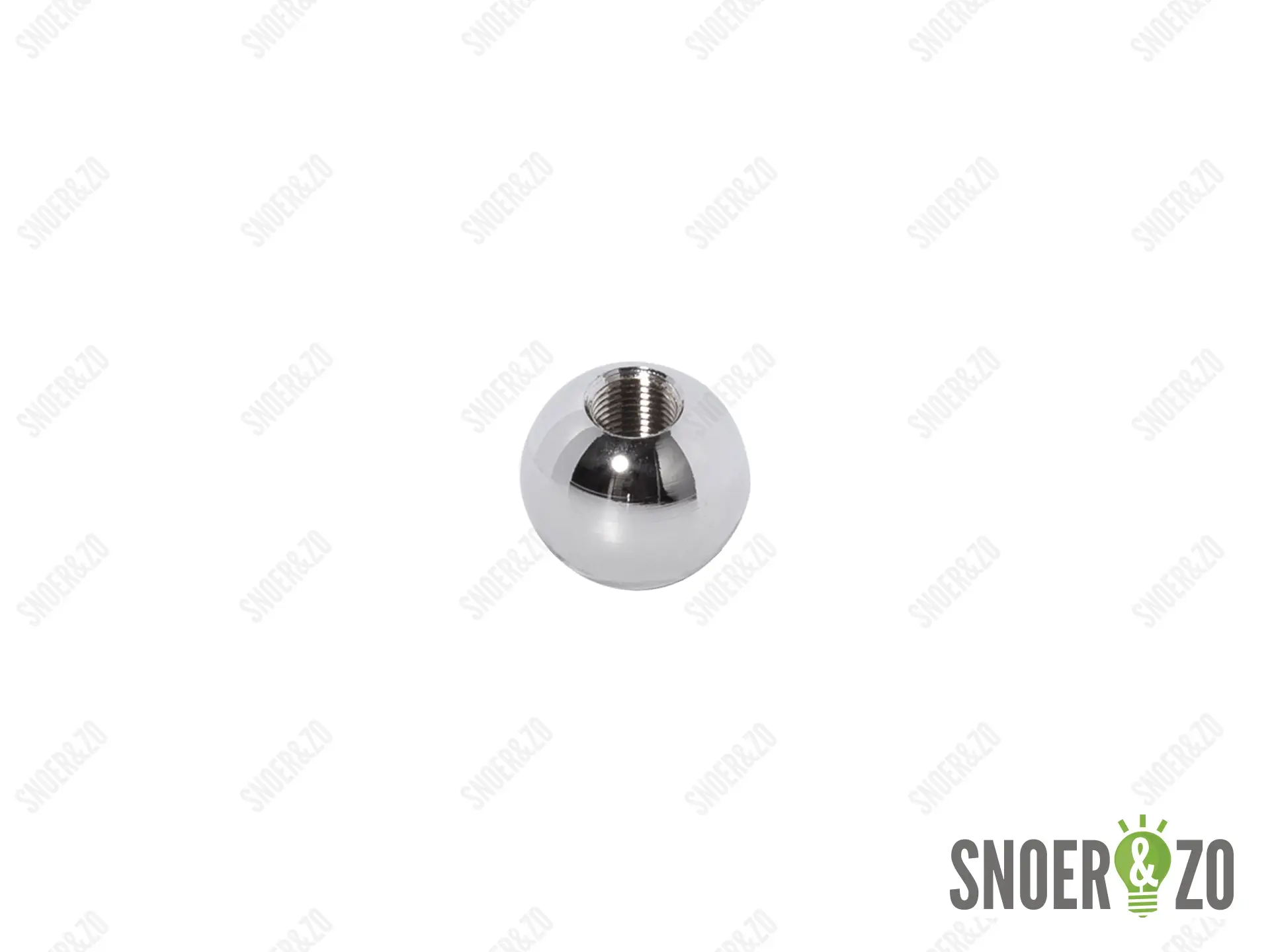 Kogel chroom 25 mm met doorlopend gat binnendraad M10X1