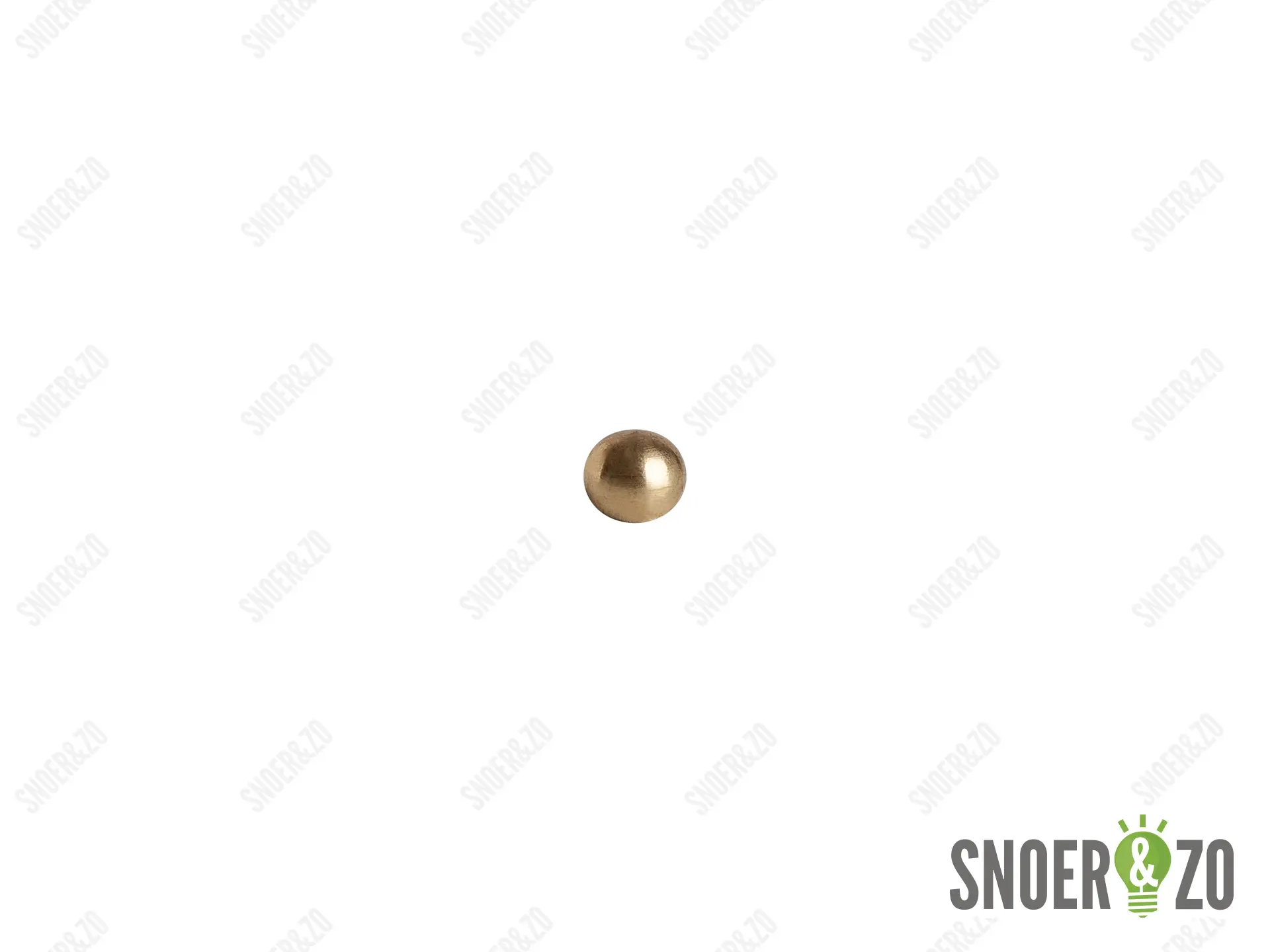 Kogel messing 12 mm met 1 gat binnendraad M4