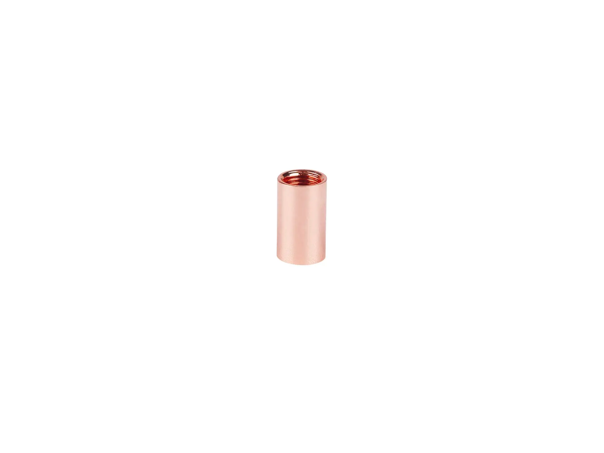 Koppelstuk rood koper binnendraad M10x1 - lengte 14 mm