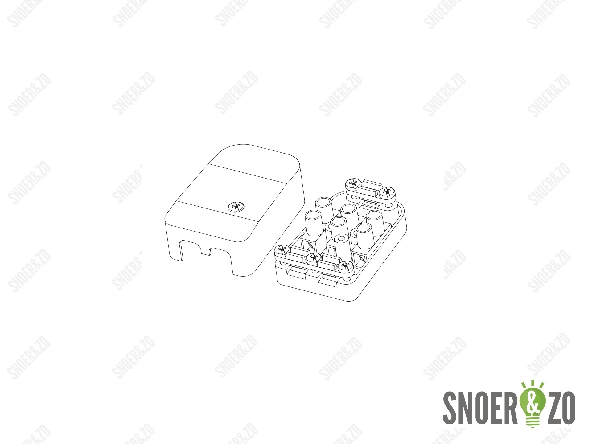 Kroonsteen verbindingsbox zwart